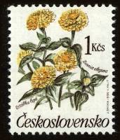(1990-86) Марка Чехословакия "Цинния изящная"    Садовые цветы III Θ